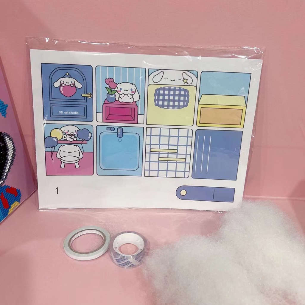 Sanrio sticker sách dán đồ chơi nhãn dán Bup bê giây nhà búp bê giấy sách đồ chơi