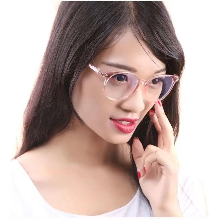 Kính Chống Ánh Sáng Xanh Tròng Trơn Chống Ánh Sáng Xanh Phong Cách Hàn Quốc Cho Nam Và Nữ