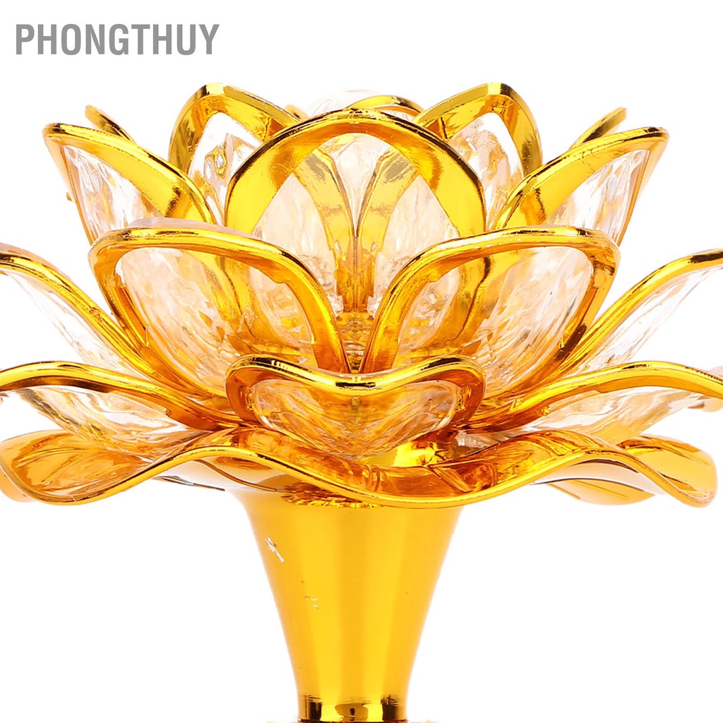 Đèn thờ cúng hoa sen đổi màu