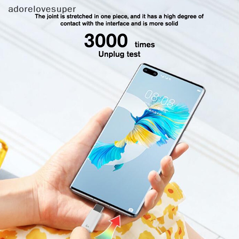 Cáp sạc siêu nhanh ad1vn 1 / 1.5mile 6a 66w usb type-c cho xiaomi samsung huawei martijn