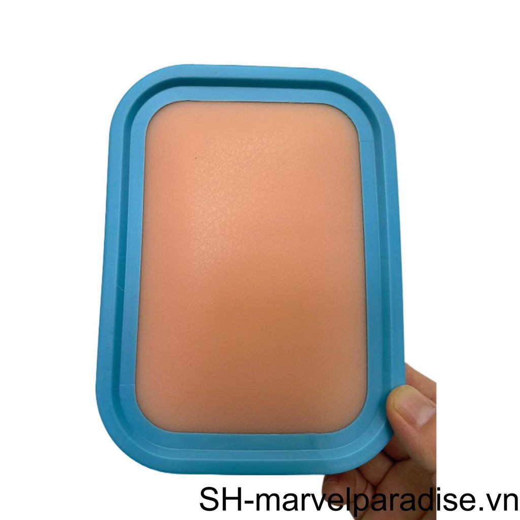 Silicone mô hình da người pad tái sử dụng anti-slip base để thực hành tiêm