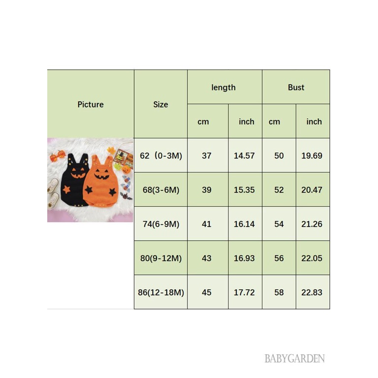 Baga-trẻ sơ sinh treo quần áo romper halloween bí ngô in không tay dệt kim quần áo dễ thương