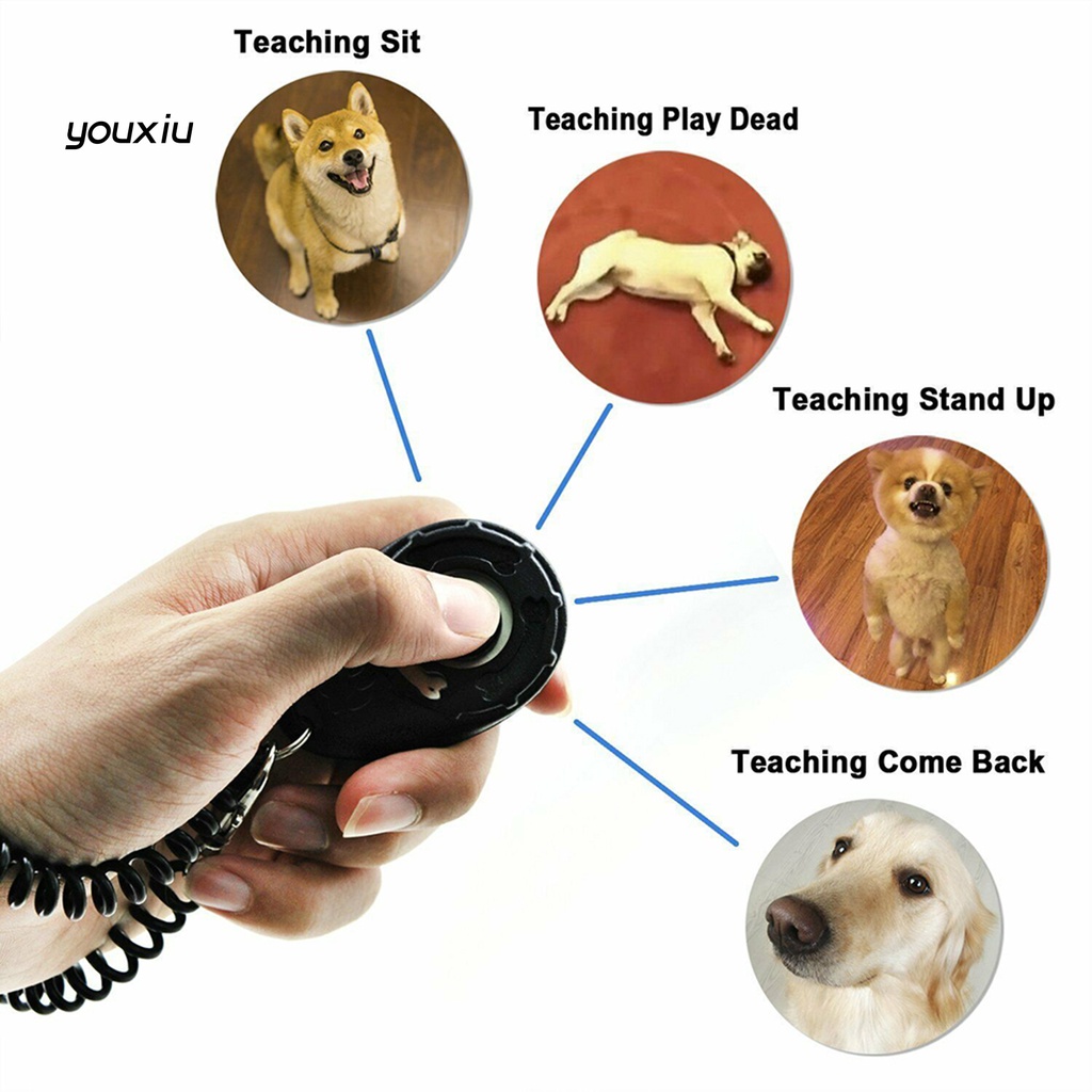 Yfp pet trainer hình bầu dục đàn hồi abs huấn luyện chó clicker cho ngoài trời