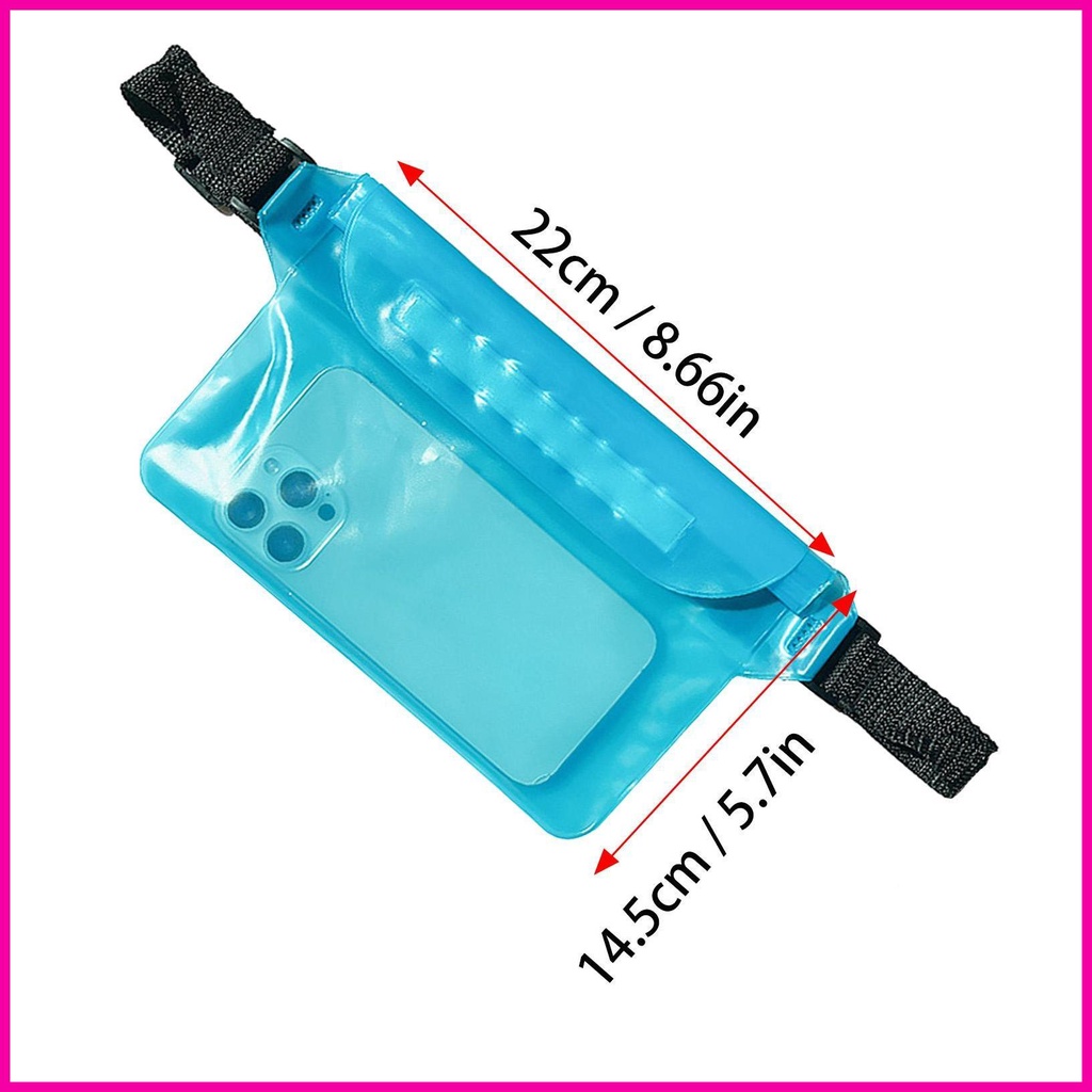 Điện thoại không thấm nước fanny pouch điện thoại fanny pack mobile belt bag túi chống nước 3-layer dung tích cao để bơi lrnvn