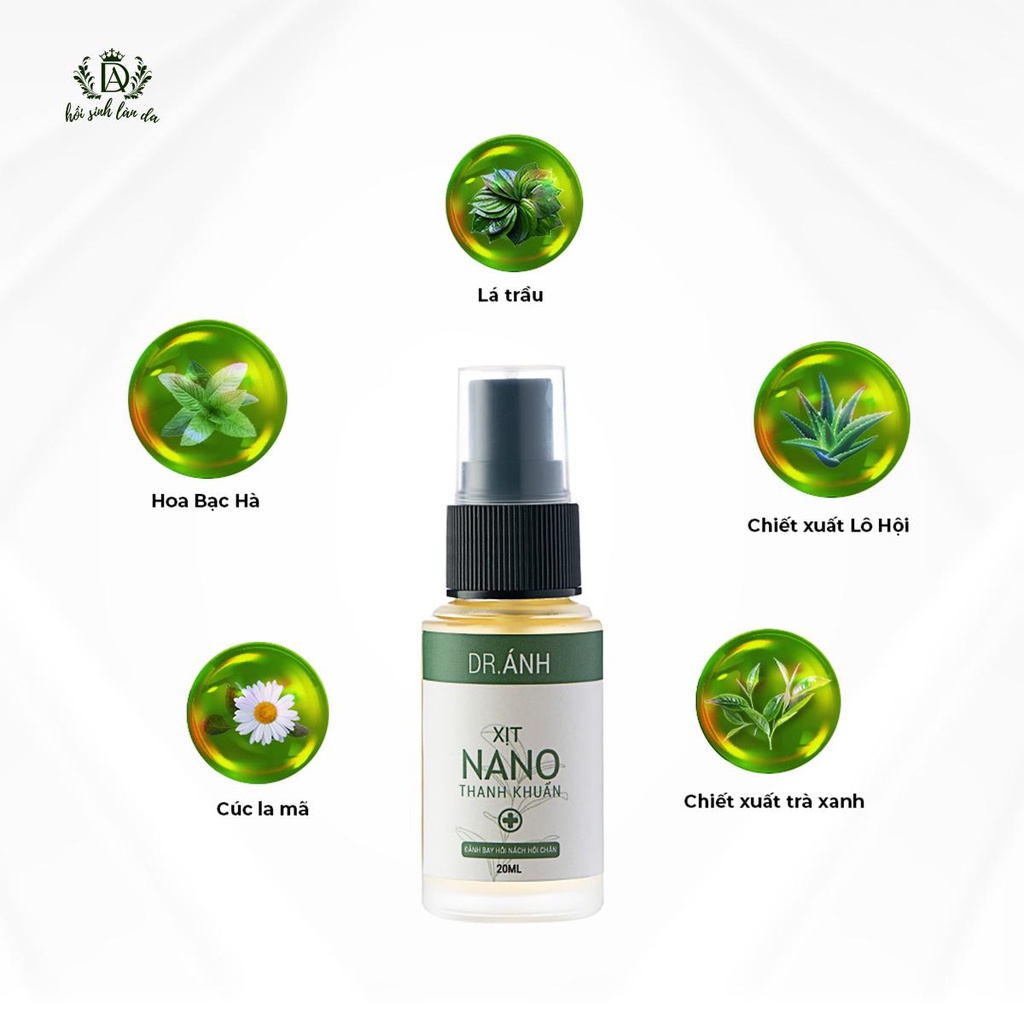 Combo 5 chai Xịt Nano Thanh Khuẩn Dr. Ánh khử mùi hôi vùng kín