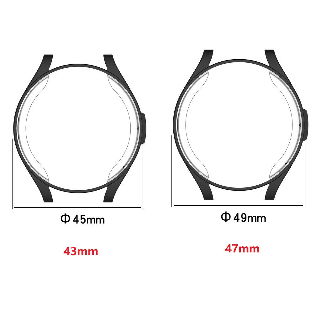 Tpu case cover cho samsung galaxy watch6 watch 6 classic 43mm 47mm mạ mềm sáng bóng mỏng