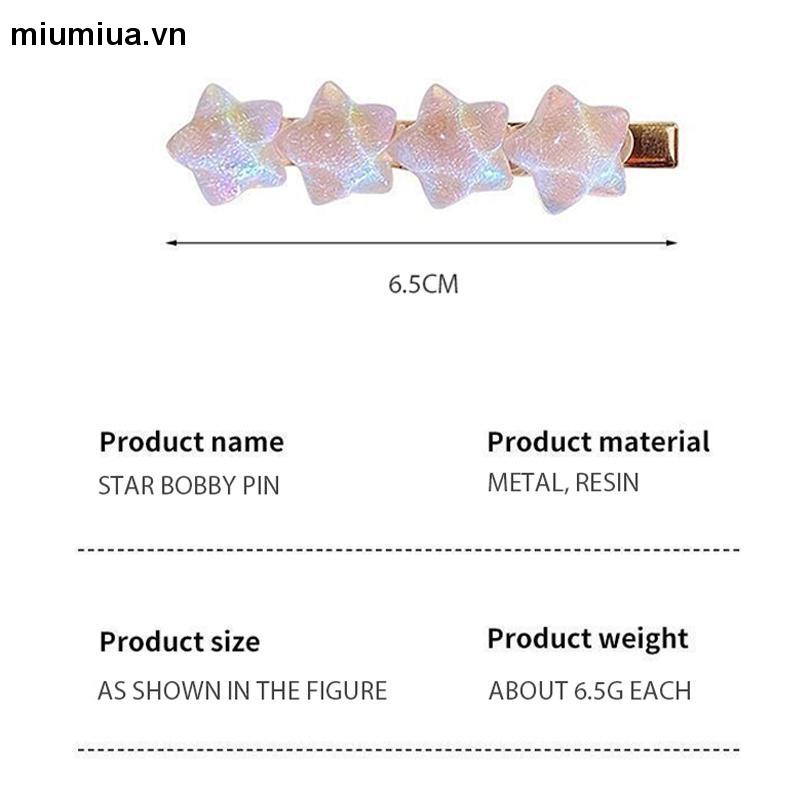Miumiua🔮Kẹp Tóc Hình Ngôi Sao Lấp Lánh Ngọt Ngào Cho Nữ 2023