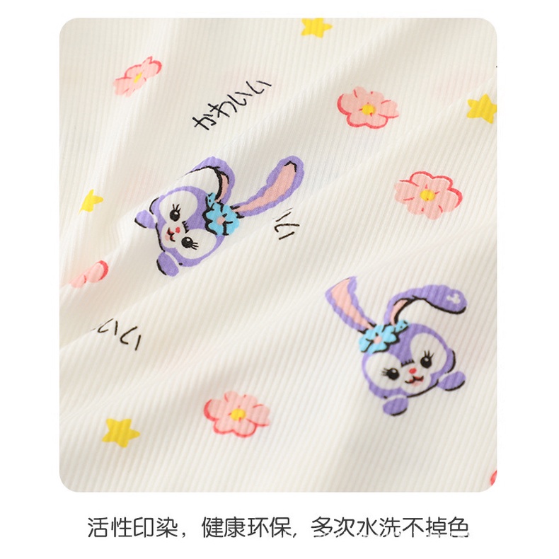 Bộ Đồ Ngủ Ngắn Tay Bằng Lụa Mát Thời Trang Mùa Hè Dành Cho Bé Gái 90-160CM