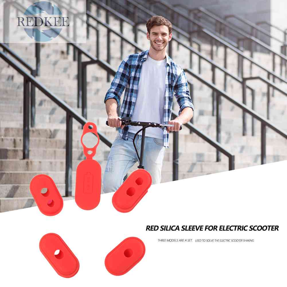 Bộ 4 Nắp Silicone Đậy Cổng Sạc Chống Bụi Cho Xe Điện M365