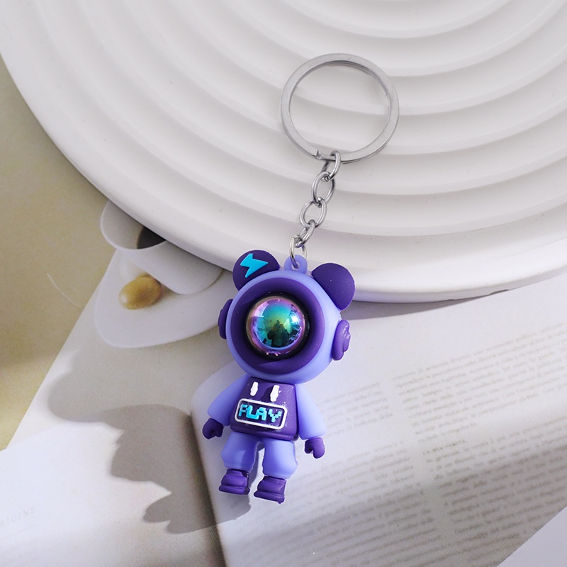 Móc Khóa Hình Gấu / Phi Hành Gia / Gấu Hoạt Hình Nhiều Màu Dễ Thương