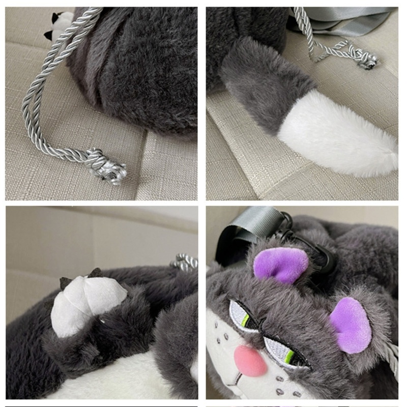 Túi Đeo Chéo Vai Hình Mèo Hoạt Hình Đáng Yêu Dành Cho Nữ