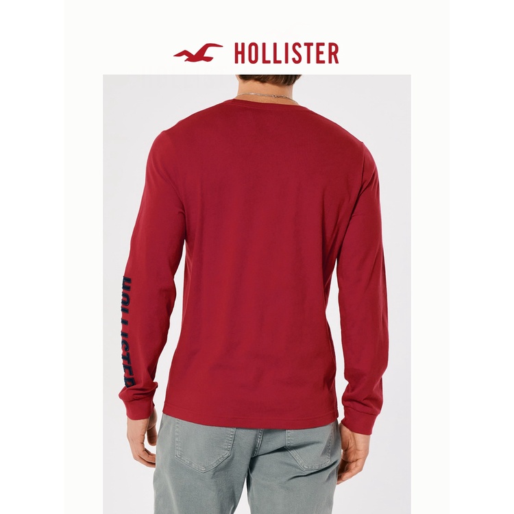 Hollister Áo Thun Dài Tay In logo Thời Trang Mùa Xuân Dành Cho Nam 324472-1