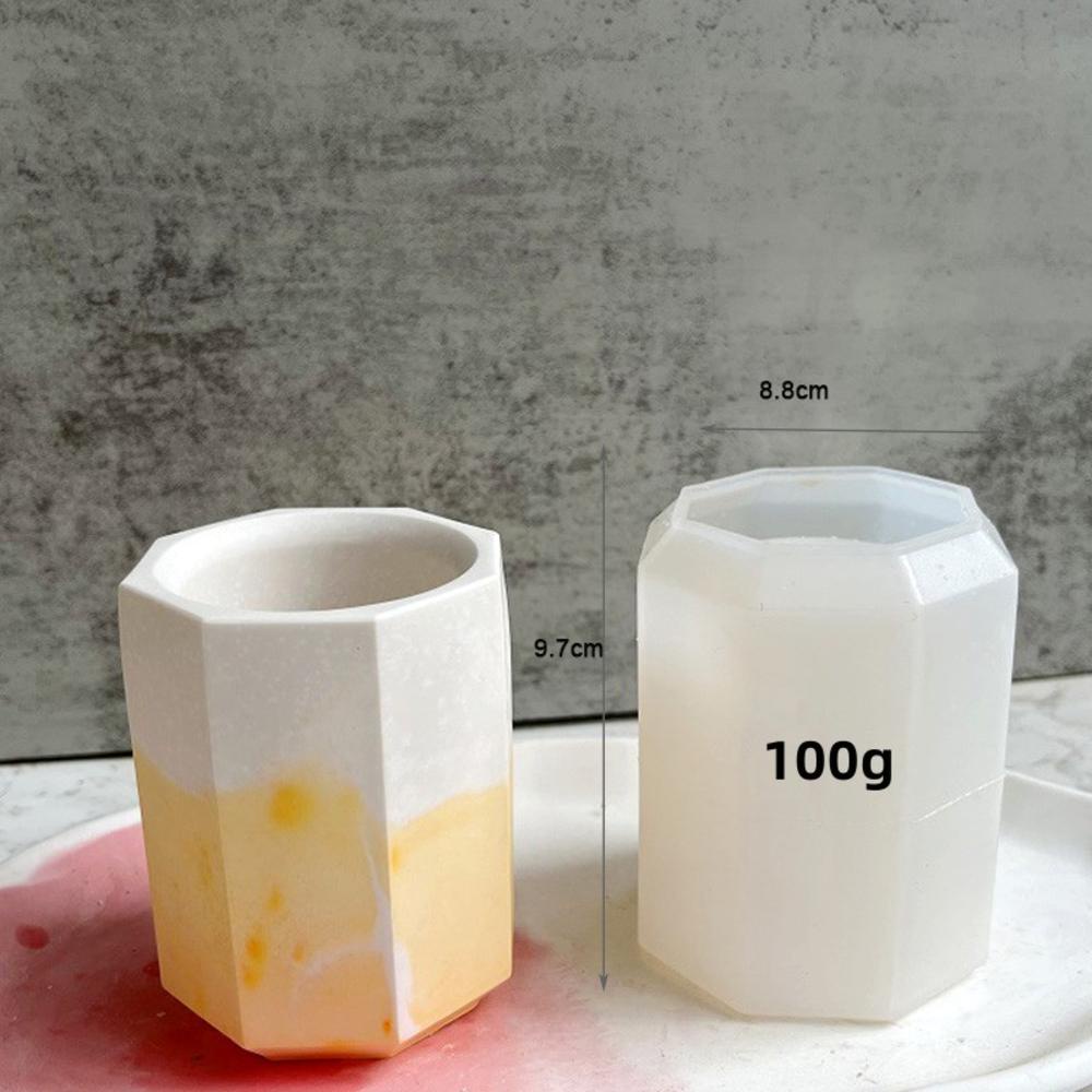 Khuôn Silicone Làm Chậu Hoa Bằng Nhựa Epoxy Hình Lọ Hoa Kẻ Sọc Độc Đáo Trang Trí Nhà Cửa DIY