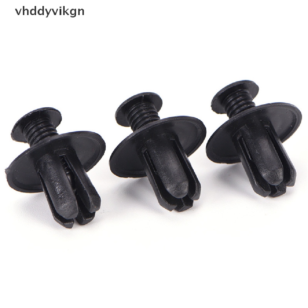 FENDER 50 Đinh Tán Nhựa 8mm Màu Đen Cho Lá Chắn Xe Hơi