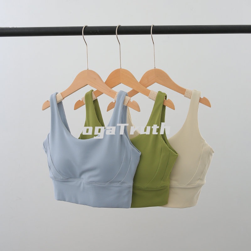 Áo Ngực Thể Thao Hình Tam Giác Màu Nude Nuls Lycra Cố Định Hình Chữ U Đẹp Mắt