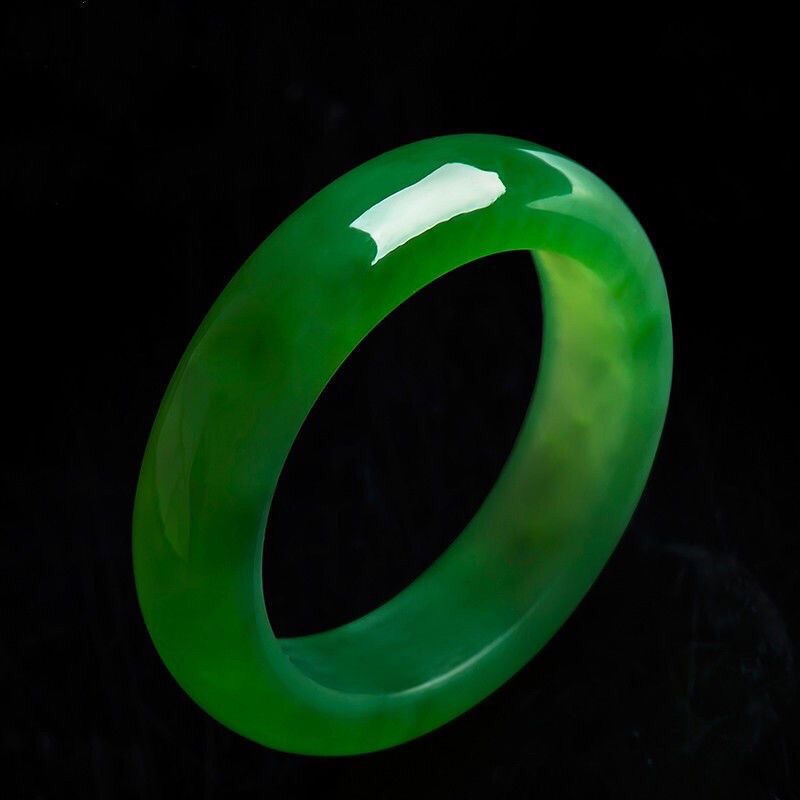 Nhẫn Ngọc Bích Tự Nhiên Màu Xanh Lá Ngọc Bích Cho Cặp Đôi Phong Cách Xinjiang hetian spinach gre23.04.03