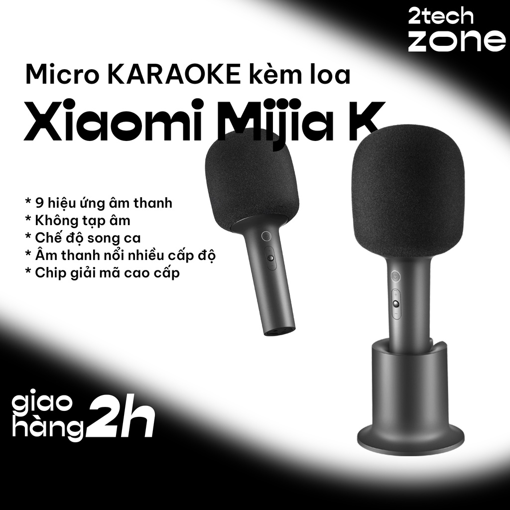 Micro KARAOKE kèm loa Bluetooth Xiaomi MIJIA K - Micro KARAOKE Bluetooth Xiaomi tích hợp loa, 9 hiệu ứng âm thanh