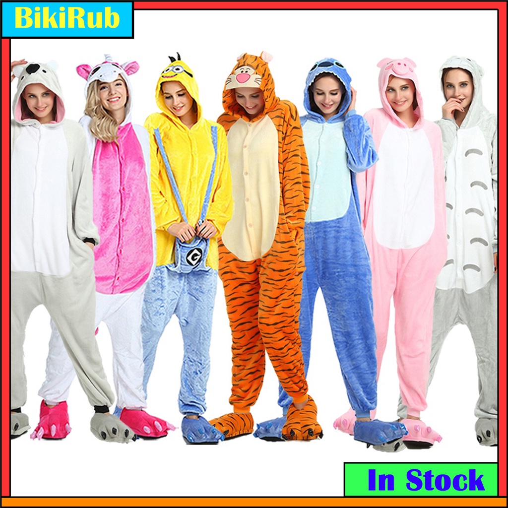 Kigurumi Unisex Động Vật Minion Stitch Kỳ Lân Bò Hoạt Hình Đồ Ngủ Bộ Đồ Ngủ Cosplay Trang Phục