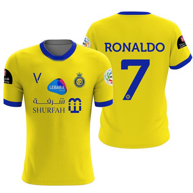 Áo Thun 3D Al Nassr FC Al-Nassr FC Ronaldo Jersey 2023 Cristiano Ronaldo Al Nassr Kit Al Nassr Ronaldo