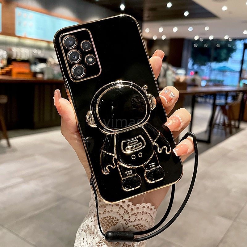 Ốp Điện Thoại Chống Sốc Có Giá Đỡ + Dây Đeo Cho Samsung Galaxy A32 A33 A23 A53 A12 A13 A73 A52 A52s A72