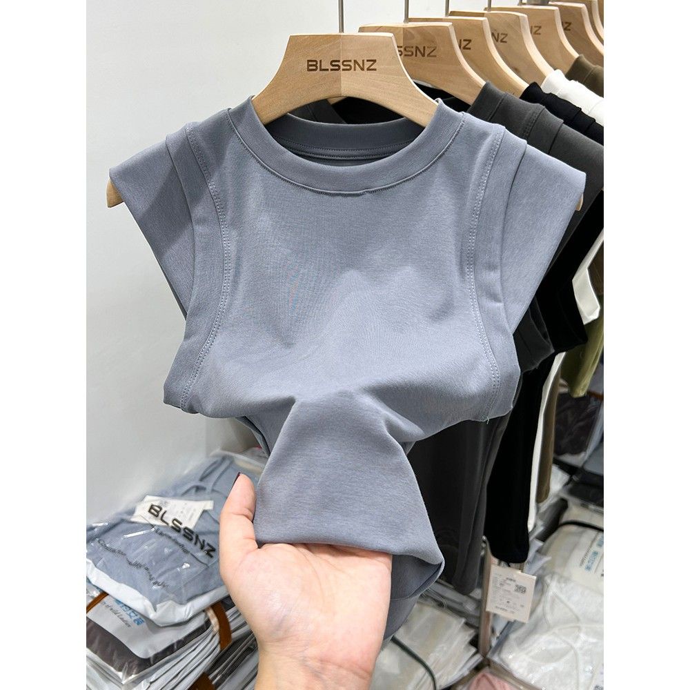 Áo Thun Thể Thao Sát Nách Vải Cotton Thời Trang 2023 Cho Nữ