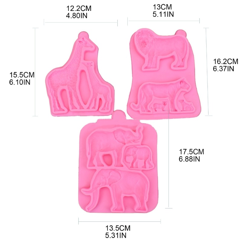 Khuôn Silicon Làm Bánh Hình Động Vật Dễ Thương