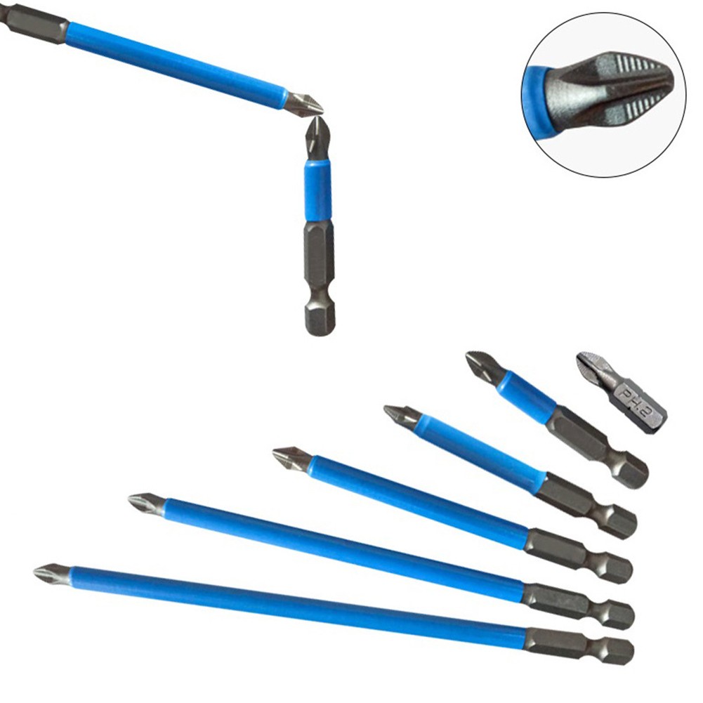 Set 6 Tua Vít Đầu Lục Giác Từ Tính Chống Trượt PH2 25-150mm