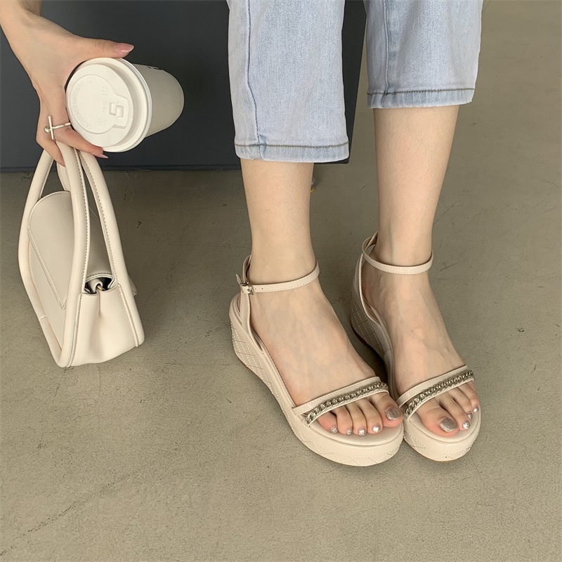 Giày Sandal Cao Gót Mũi Vuông Thời Trang Mùa Hè Hàn Quốc 2023 Cho Nữ