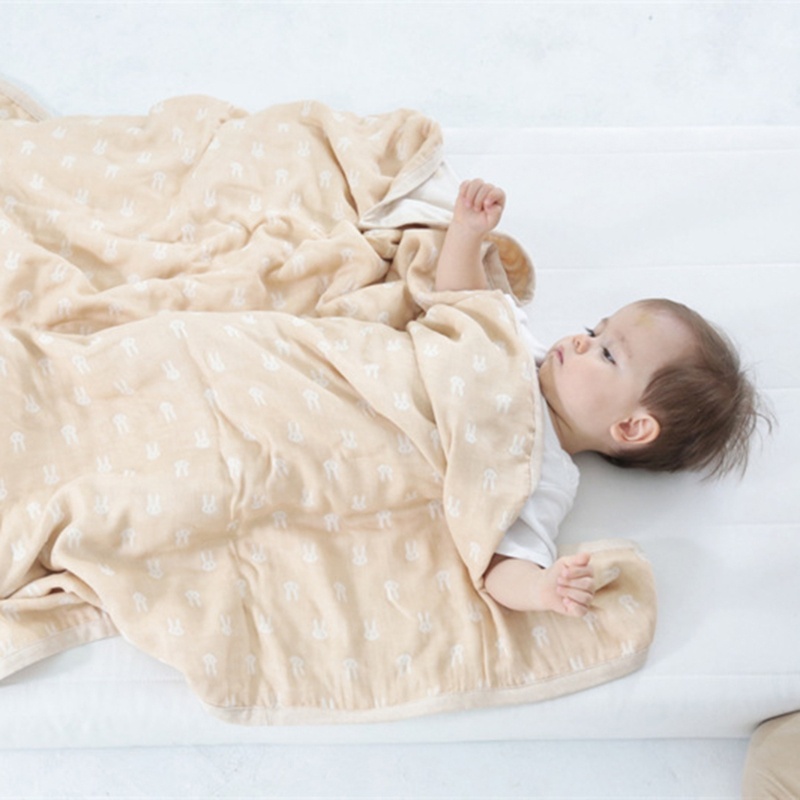 Chăn Quấn Em Bé 6 Lớp Chất Liệu Cotton Êm Ái