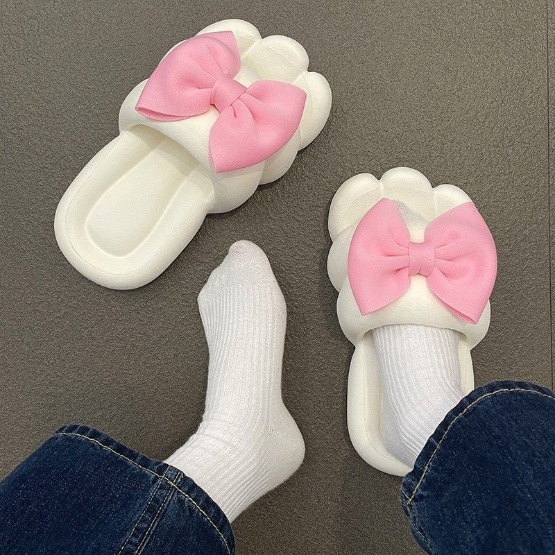 Dép Đính Nơ Thiết Kế Xinh Xắn Thời Trang Cho Nữ