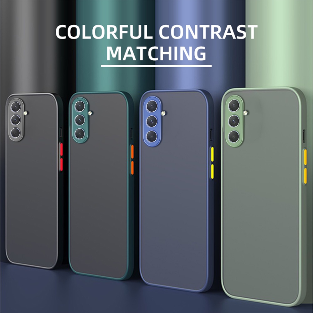 5SE Matte Shockproof Camera Protect shell For Samsung Galaxy A54 A34 A24 A14 A 14 24 34 54 5G 4G