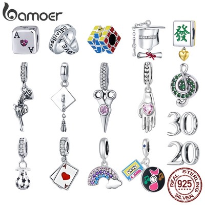 Bamoer Bạc 925 Bộ Sưu Tập Hạt Vui Vẻ DIY Phụ Kiện Quà Tặng Cho Nữ