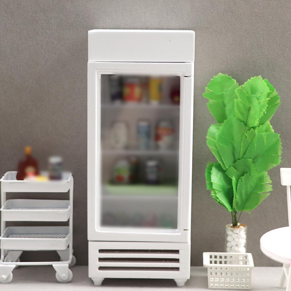 Tủ Lạnh Đồ Chơi Bằng Gỗ Trang Trí Nhà Búp Bê