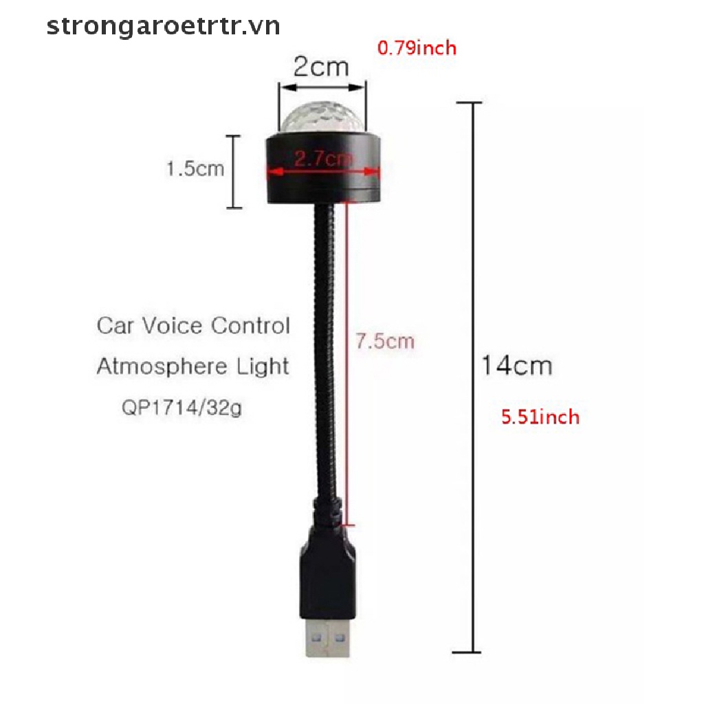 Đèn Chiếu Trần Xe Hơi USB Mini Họa Tiết Bầu Trời Đầy Sao Nhiều Màu Sắc