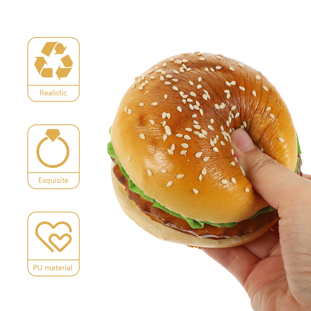 Mô Hình Bánh Mì Burger Nhân Tạo Trang Trí Bàn Ăn / Phòng Ăn