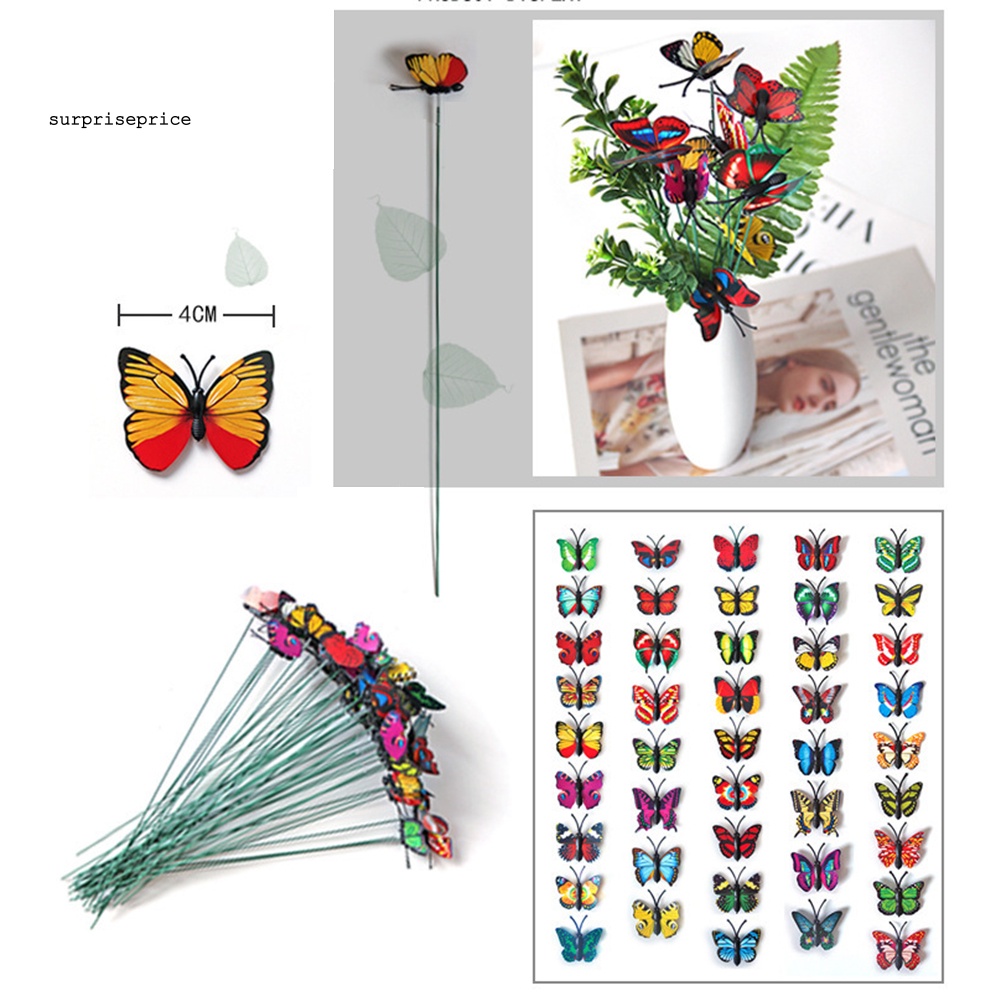 Bộ 50 Bươm Bướm Giả Bằng PVC Trang Trí Nhà Cửa