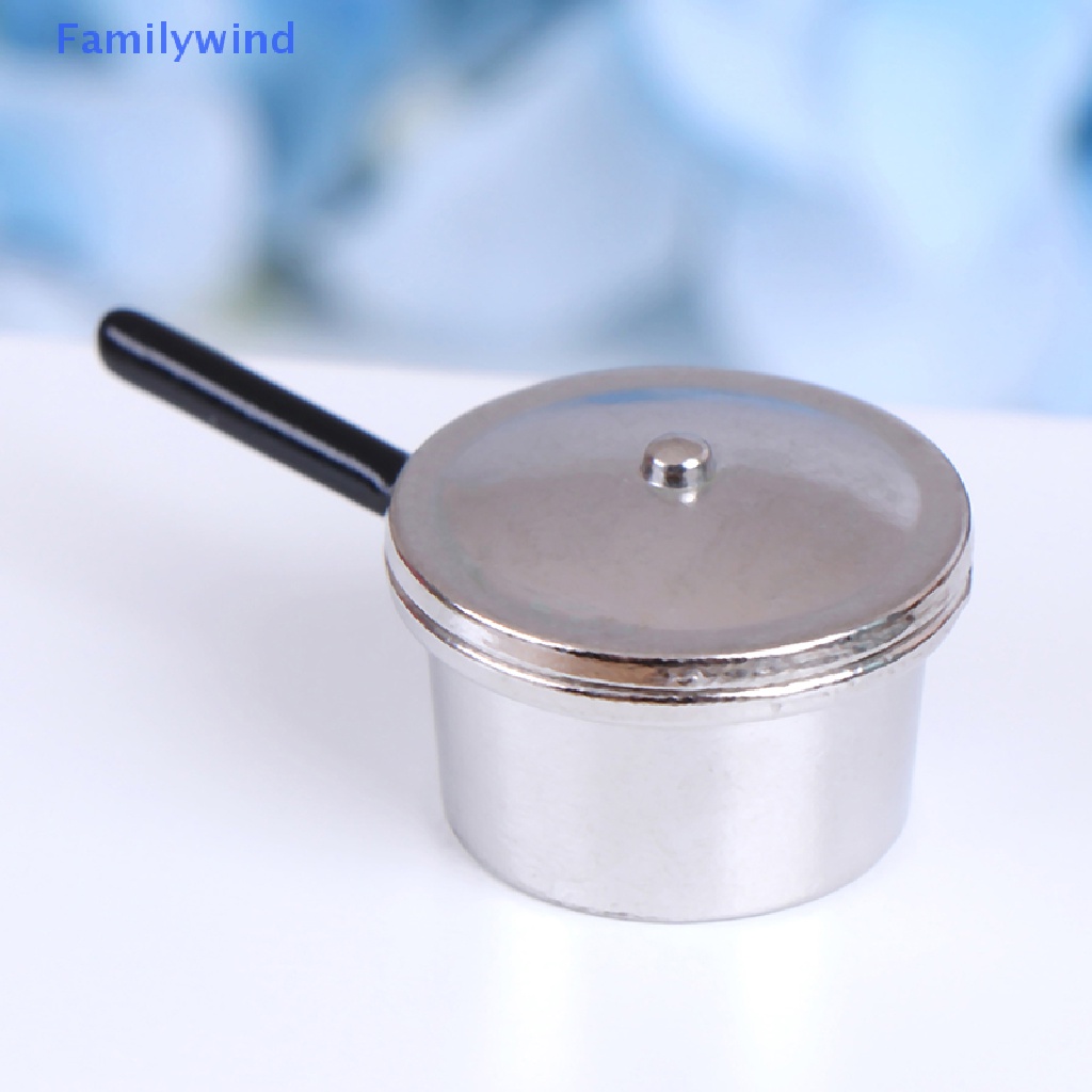 Set 4 Mô Hình Nồi Kim Loại Mini 1: 12 Dùng Để Trang Trí Nhà Búp Bê