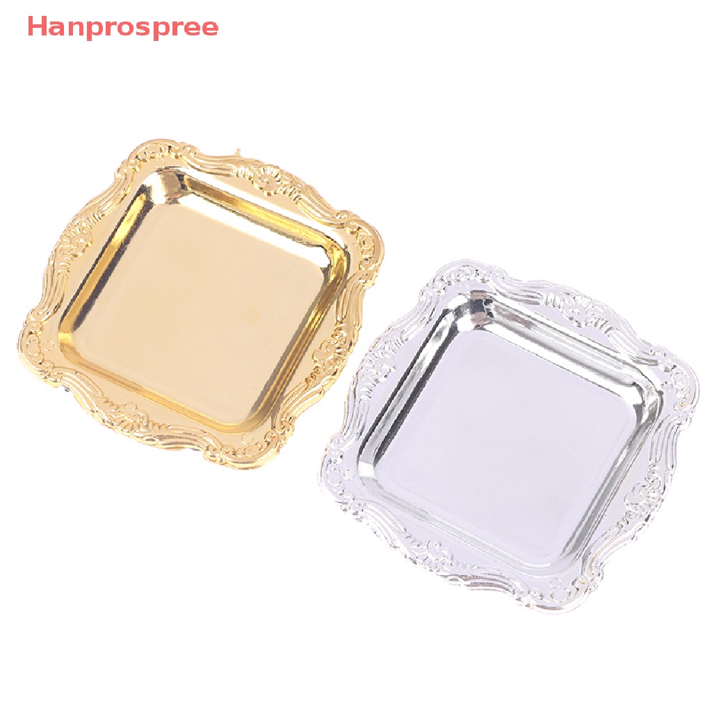 Bộ 2 Khay Trà Mini Bằng Nhựa Dùng Trang Trí Nhà Búp Bê