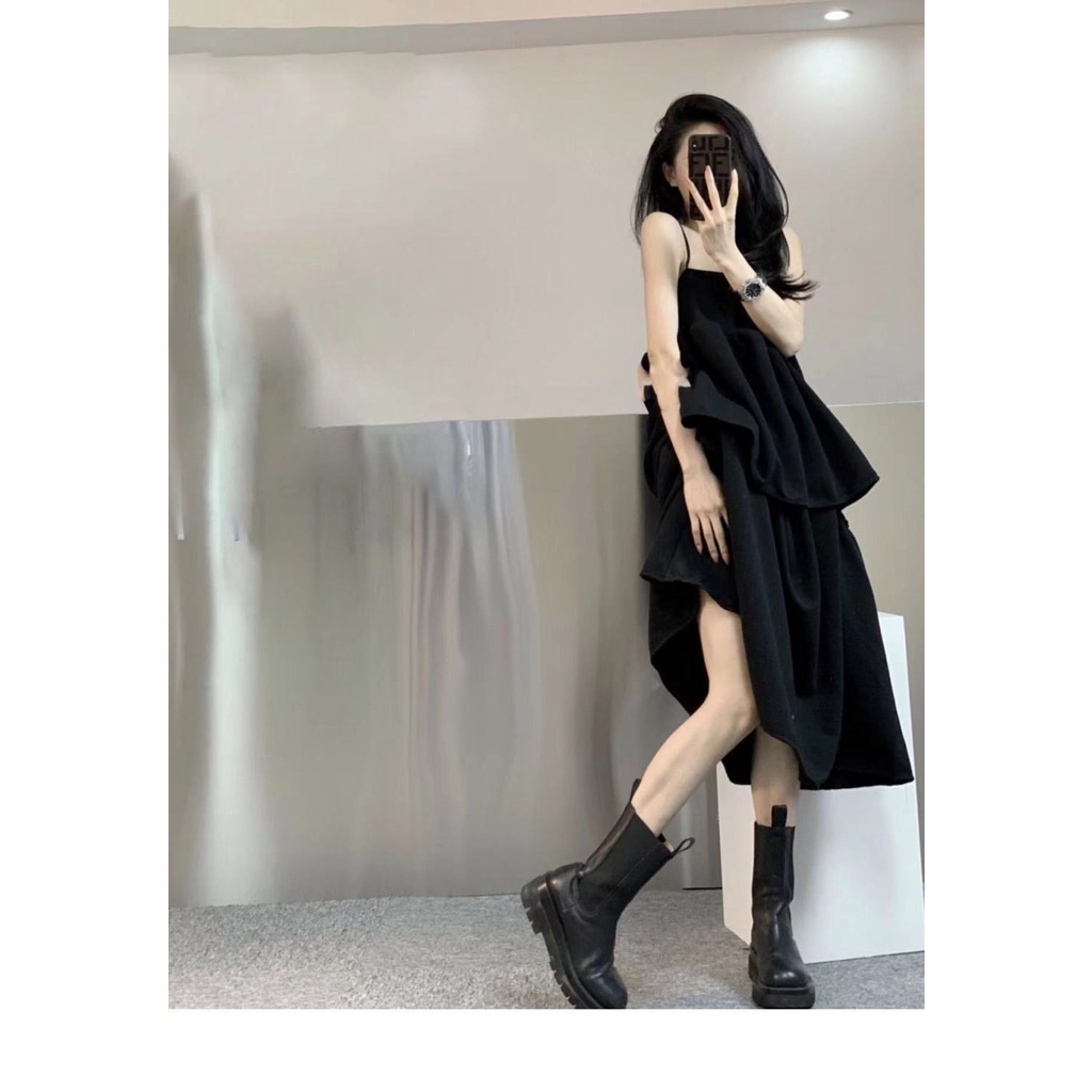 Bộ Áo Hai Dây + Chân Váy Thời Trang Mùa Hè 2023 Mới Mẻ Phong Cách Pháp Cổ Điển