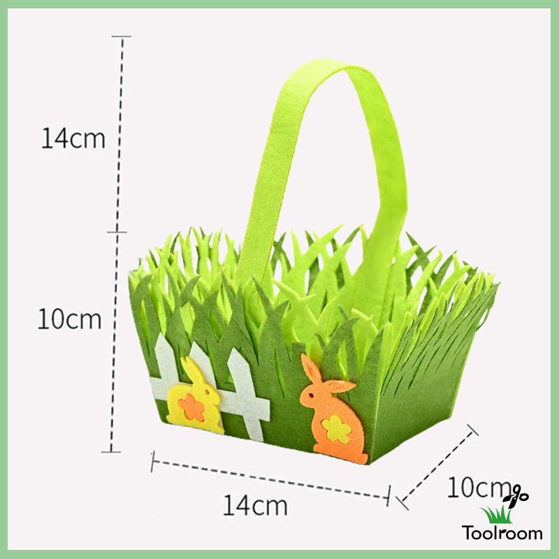 Giỏ Đựng Trứng Phục Sinh Bằng Vải Không Dệt Có Tay Cầm Tiện Dụng