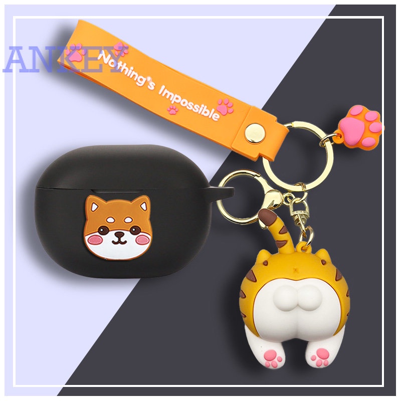 SoundPEATS Mini Pro Case Cute Cartoon Cover with KeyChain Bluetooth Earphone Accessories TWS Headphone Portable