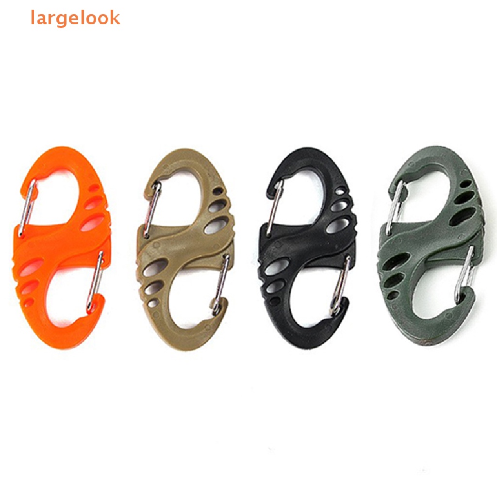 1 Túi Móc Khóa Carabiner Hình Chữ S Nhiều Màu Sắc Dùng Cho Cắm Trại Ngoài Trời
