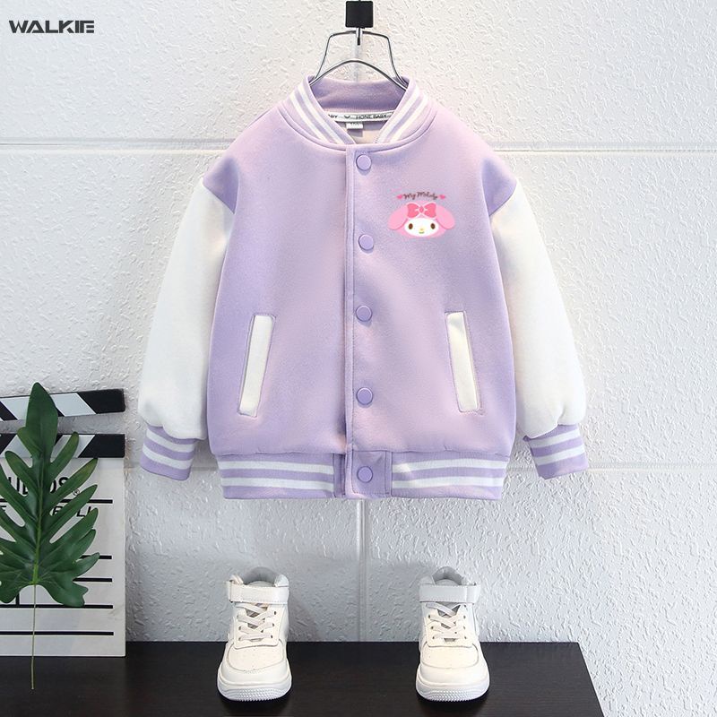 Áo Khoác Bóng Chày In Hoạt Hình My Melody Dễ Thương Cho Bé