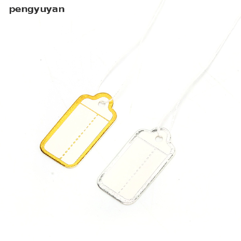 [pengyuyan] Set 200 Nhãn Giấy Hình Chữ Nhật Rỗng Dùng Ghi Giá Tiền Trang Sức [Mới]
