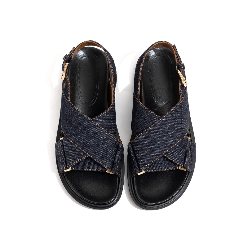 Xăng đan Thể Thao Đế Dày Quai Chéo Chất Liệu Denim Thời Trang Mùa Hè-AA1220 Cho Nữ