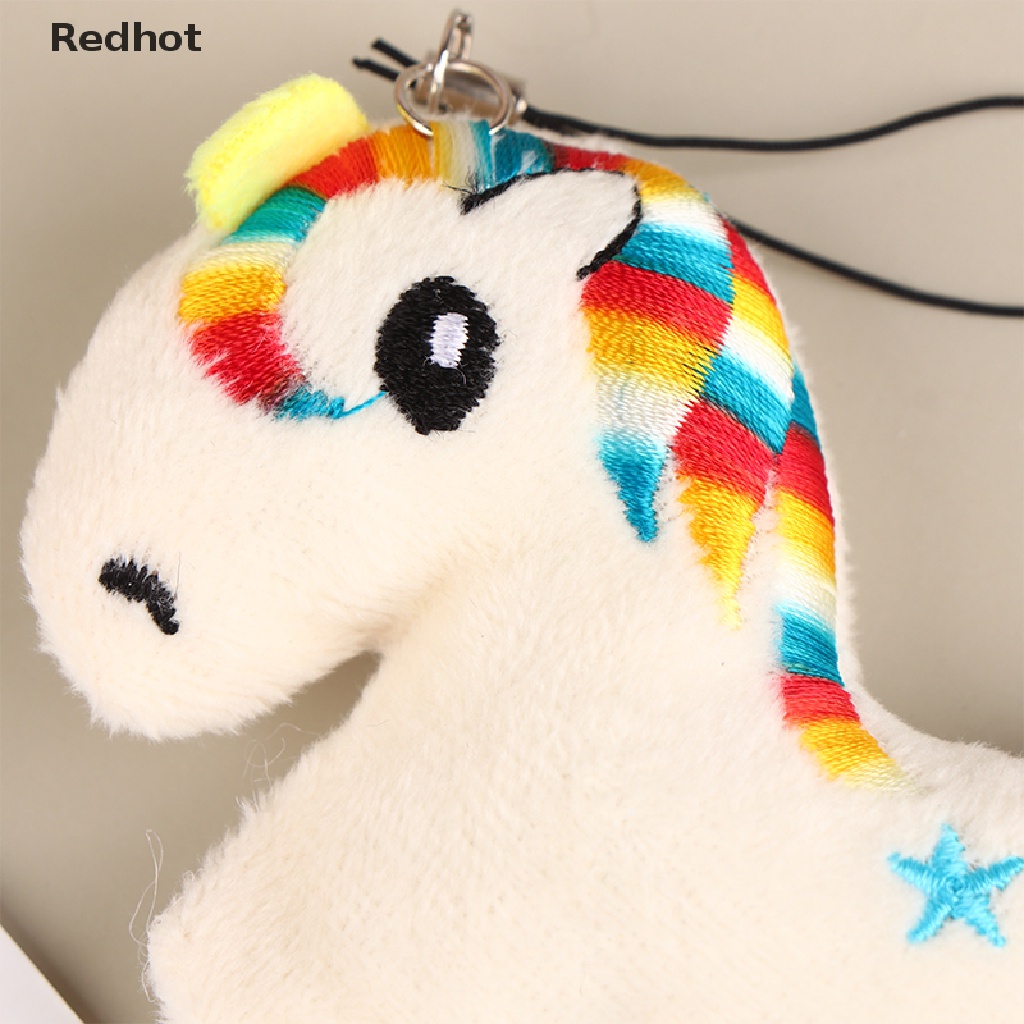 &lt; Redhot &gt; Móc Khóa Ngựa Hoạt Hình Nhồi Bông Nhiều Màu Sắc 10CM Phụ Kiện Túi Xách Đa