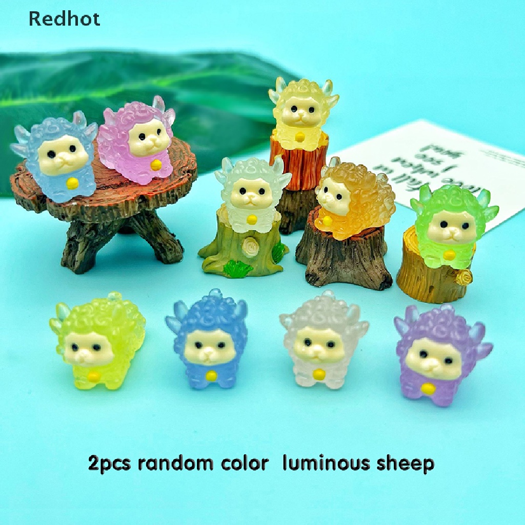 Bộ 2 Tượng Cừu Mini Phát Sáng Dễ Thương Dùng Trang Trí