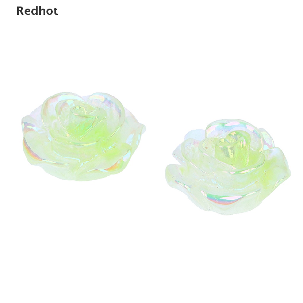 &lt; Redhot &gt; Bộ 2 Mô Hình Xe Hơi Hoa Hồng Dạ Quang Mini Bằng Nhựa Resin Trang Trí Nhà Cửa Sân Vườn DIY