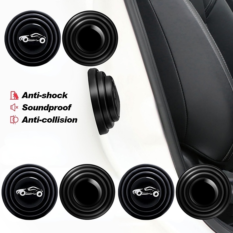 Đệm Silicon Đàn Hồi Màu Đen Tự Dính Giảm Sốc Chống Va Chạm Cho Cửa Xe Hơi