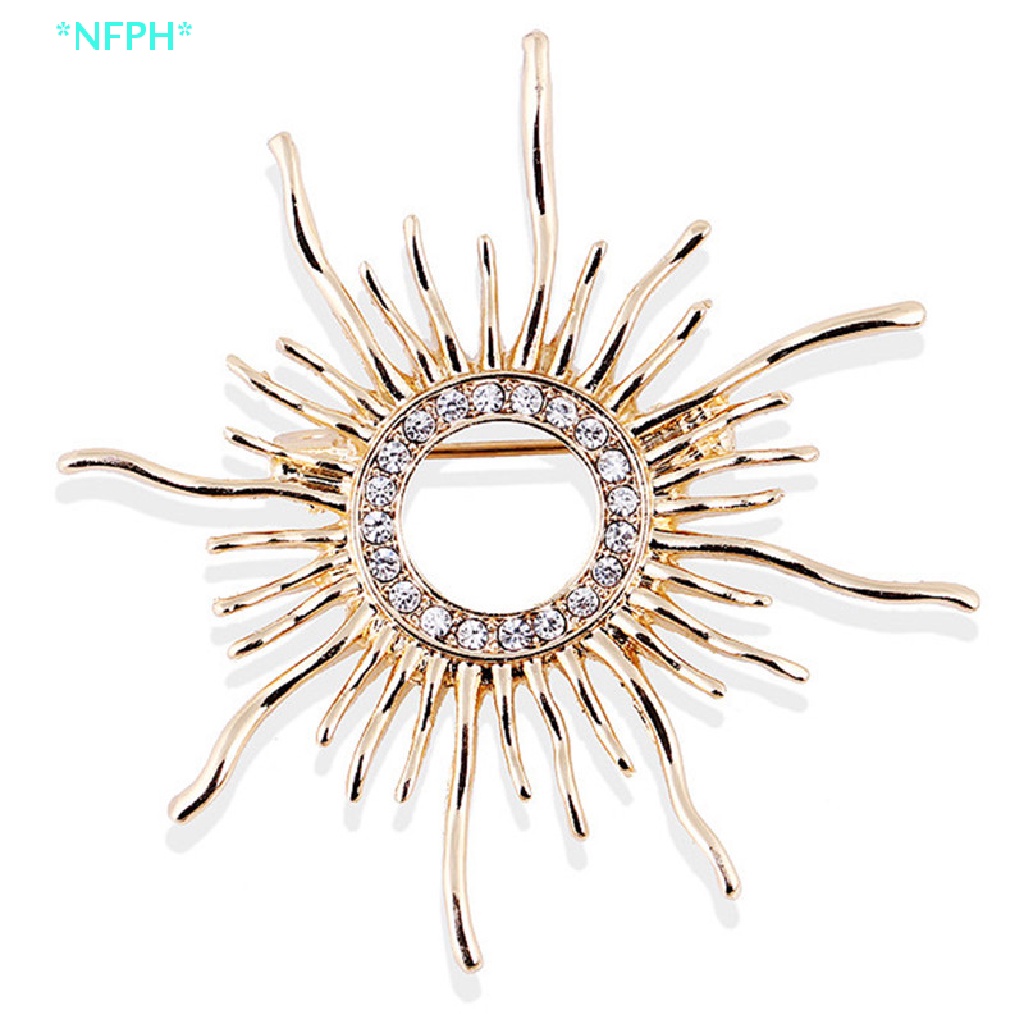Trâm Cài Áo Hình Mặt Trời Đính Đá Pha Lê Sang Trọng Mới